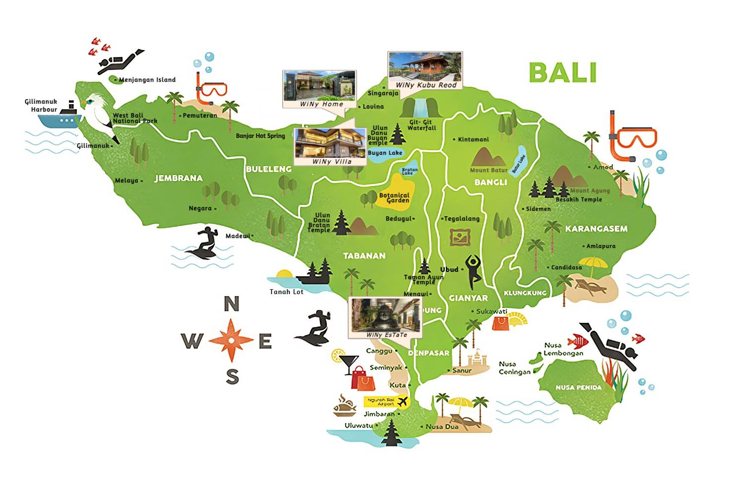 Map of Bali